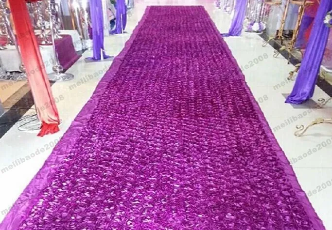 New Romantic Wedding Decorative Flowers Centerpieces Favors 3D Rose Petal Carpet Aisle Runner For Wedding Party Decoration Supplies MYY15400