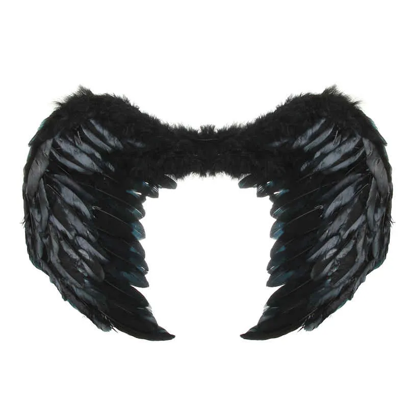 Cosplay plume ailes d'ange élégant Halloween Costumes fournitures de fête blanc noir rouge couleurs parfait pour les femmes noël mascarade vénitienne