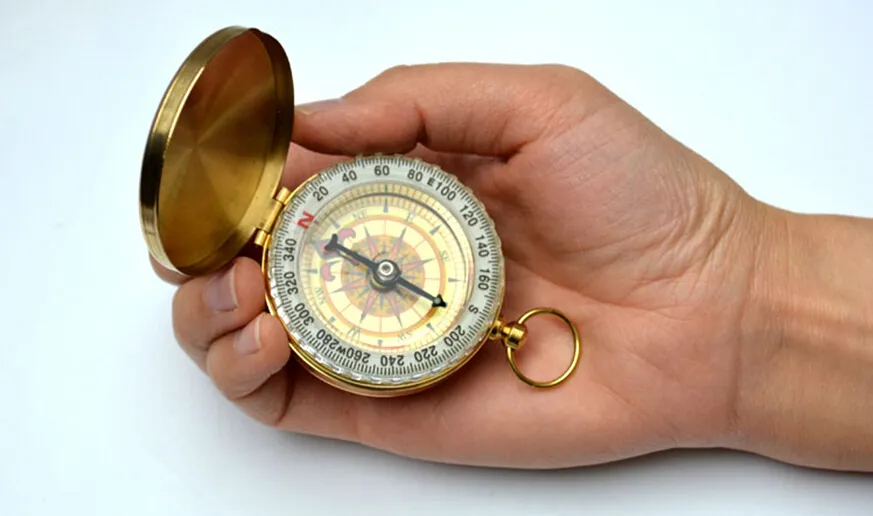 Refined compass. G50 pocket watch compass. Backlit pocket compass, anti-brass compass cover special gifts