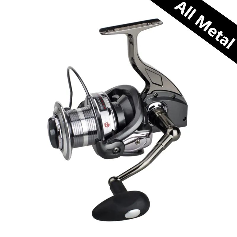 Sea Fishing Reel Distant Wheel RS8000 Super Strong All Metal Surf Casting Fishing Reel 4.9:1 12+1 Ball Bearings Spinning Reels