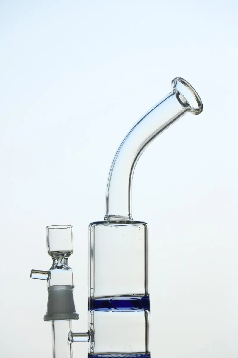 Tubos de água de vidro Real Picture bongs de vidro com dois favo de mel percs com 18,8 milímetros de vidro tigela de vidro conjunta