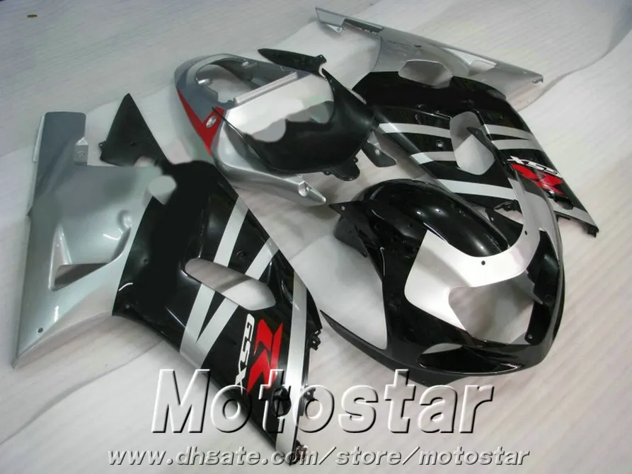 ABS plastic bodykits for SUZUKI GSX-R600 GSX-R750 01 02 03 fairing kit K1 GSXR 600/750 2001-2003 silver black fairings set SK42