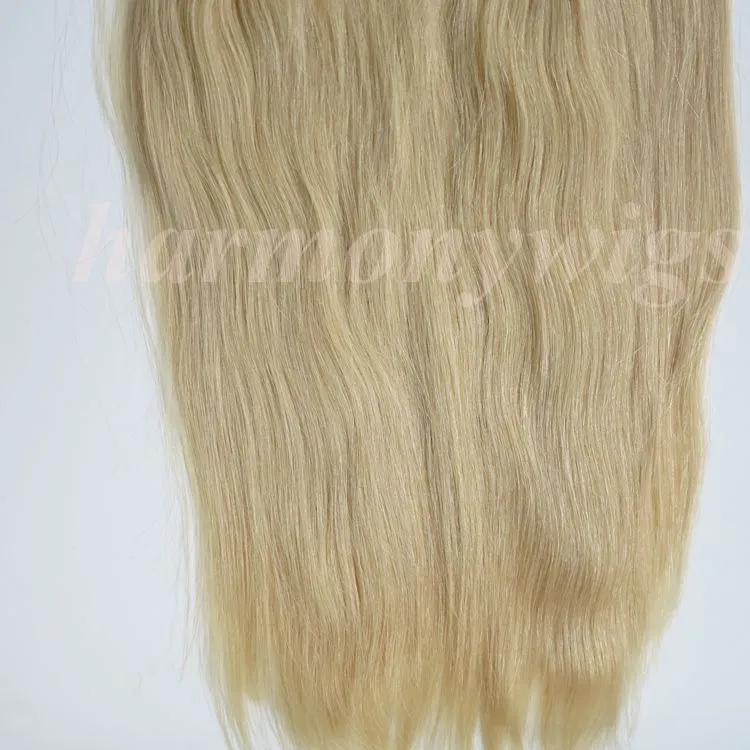 260g 20 22 pouces Clip dans les extensions de cheveux humains Cheveux brésiliens 60 # / Platinum Blonde Remy Cheveux raides tisse / set peigne gratuit