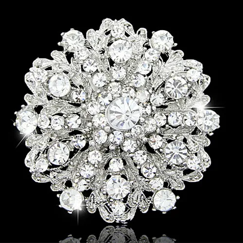 Vintage Moda Sıcak Satış Çarpıcı Diamante Çiçek Broş Düğün Gelin Kostüm Pimleri Broşlar Zarif Hediye Pimleri En Kaliteli Sıcak Satış