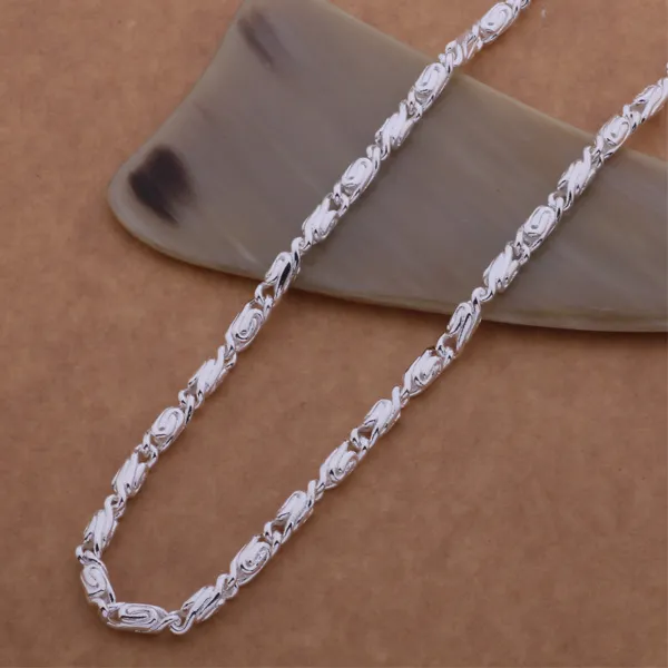 Factory price 925 sterling silver plated chain necklace cool fashion design men's jewelry Top quality 