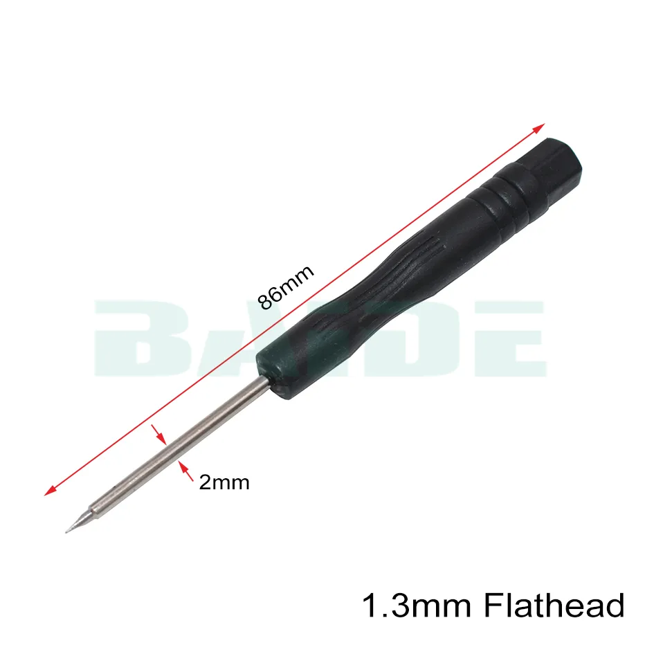 새로운 1.3mm Flathead 직선 스크루 드라이버 슬롯 타입 Slotted Screwdrivers 7000pcs / lot을 복구 컴퓨터 장난감 전화에 대한 도구를 엽니 다