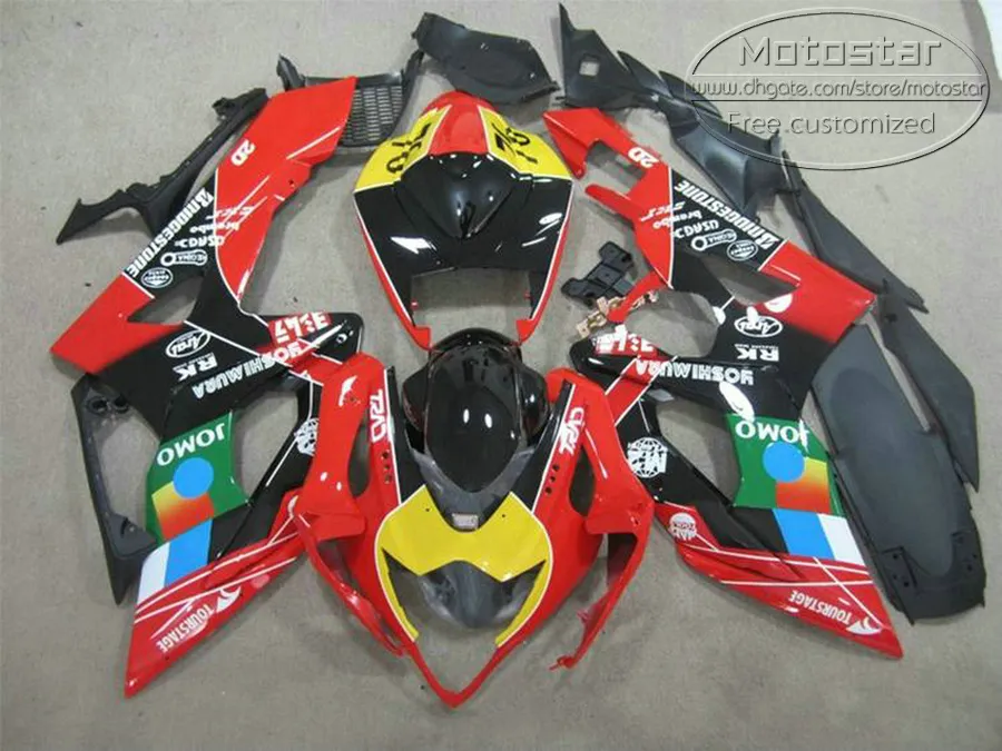 Najniższa cena Fairings Set dla Suzuki 2005 2006 GSXR1000 K5 K6 Zielony Red Jomo GSX-R1000 05 06 GSXR 1000 Zestaw do obróbki TF99