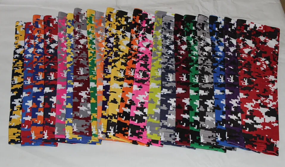 10pcs Digital Camo Compression Sports Arm Sleeve Moisture Wicking 138 couleurs en stock 7pcs tailles