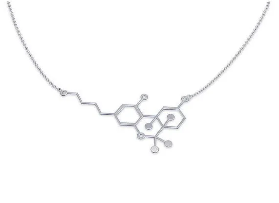 Caffeina Molecola Pendente Ciondolo con Collana