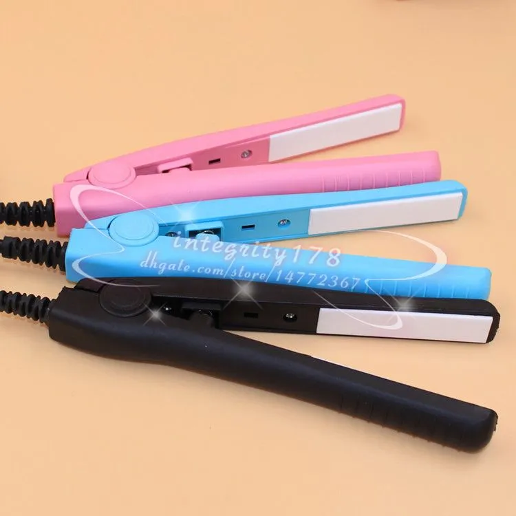 2015 New Arrival Wysokiej Jakości Mini Hair Drimighter 15 * 2.8cm Niebieski Czarny Różowy 35W Power 220 V 50Hz Włosy Żelazko