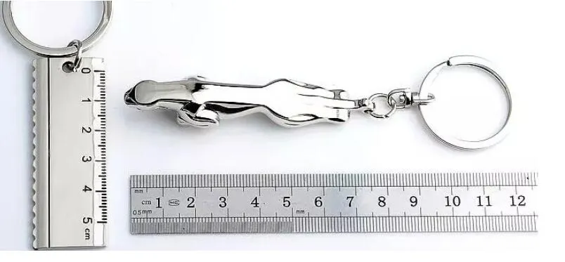 Nieuwe Jaguar Key Ring -keten Nieuwe 3D Keychains Alloy Animal Keychain5593223