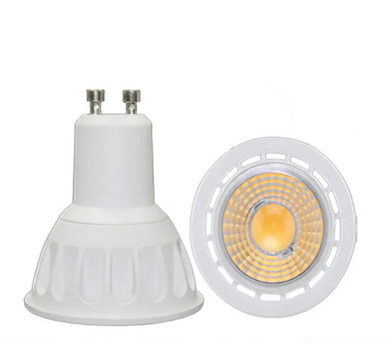 High Power Cree LED Spotlight COB 5W 7W GU10 MR16 Ściemnialny Lampa Lampa Lampa Lampa 600LM 60 Kąt wiązki ciepłe chłodne białe 12V 85-265V