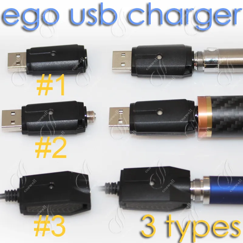 Carregador de cigarro eletrônico USB ego mods Carregador IC proteger para ego T evod vision spinner tesla aspire ego thread Bateria carregadores USB