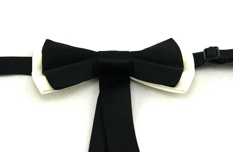 Ribbon Bow Clif Bowknot Neccolons à la mode pour hommes Butterfly Men039 TIES BOLD ADULLAGE BLACH BLANC ACCESSOIR