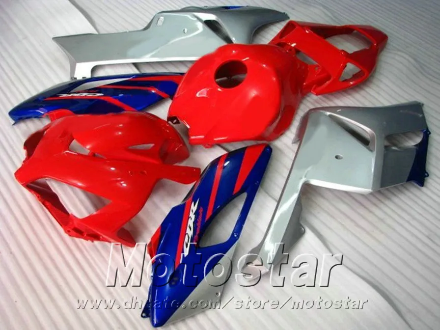 Injectie Mold Motorcycle Onderdelen voor Honda 2004 2005 CBR 1000 RR Blue Red Silver ABS Fairing Kit CBR1000RR 04 05 Valerijen Set XB45