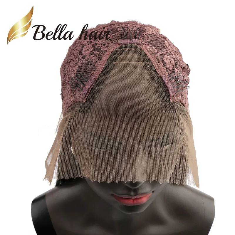 Bellahair 130 % 150 % U 부분 레이스 가발 클립 직선 페루 헤어 가발 24inch 긴 인간 앞 조정 가능