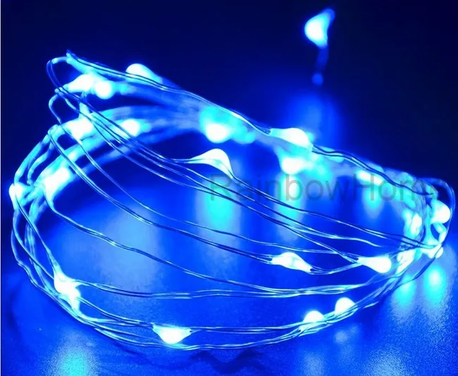 Stringa di lucine a LED alimentate a batteria AA in filo d'argento di rame 2M 3M 5M Natale Natale Decorazione feste a casa Lampada da seme esterni