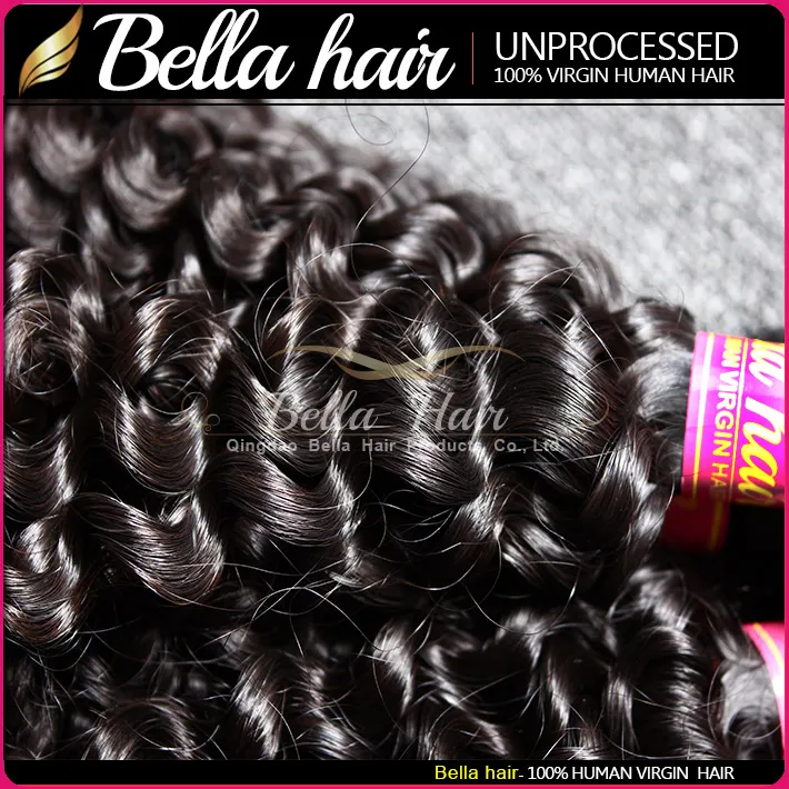 BellaHair® Unprocessed 8A Brazilian Bundles Virgin Hair Extensions Human HairWeave Natural Color Body Straight Loose Wave Curly