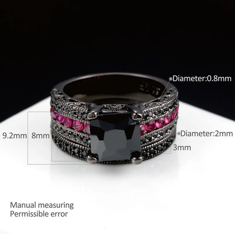 Hers Vintage Sapphires Wedding Bridal Ring Set in