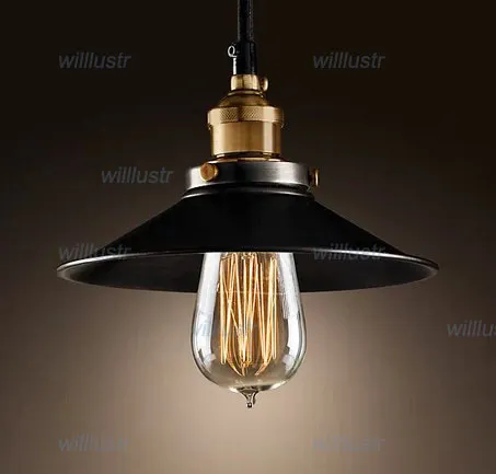 RH Lampa wisząca Loft2 Lampy wiszące wiszące amerykański styl stylu oświetlenie rocznika metalowy włókno wisiorek stalowy edison żyrandol