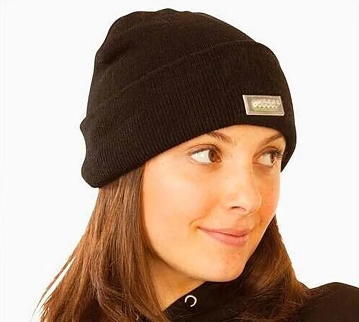 New Arrival Led Lighted Beanie Hat Winter Knitted Hat Power Cap 100pcs/lot Free Shipping by DHL