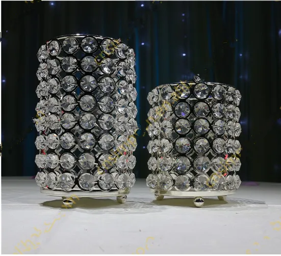 Portavelas de cristal, candelabros de mesa, centro de mesa de boda