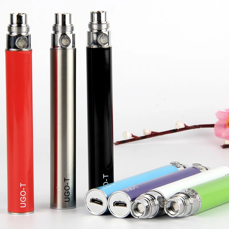 510 eGo Pass Through Vaporizer Batterij Bodemlading met USB-oplaadkabel E Cig 650 mah 900 mah 1100 mah eVod Vape-batterijen