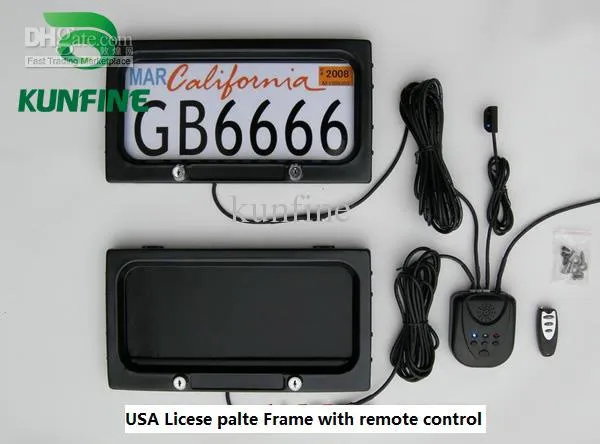 USA Car License Plate Frame with remote control car licence frame cover plate privac258Q