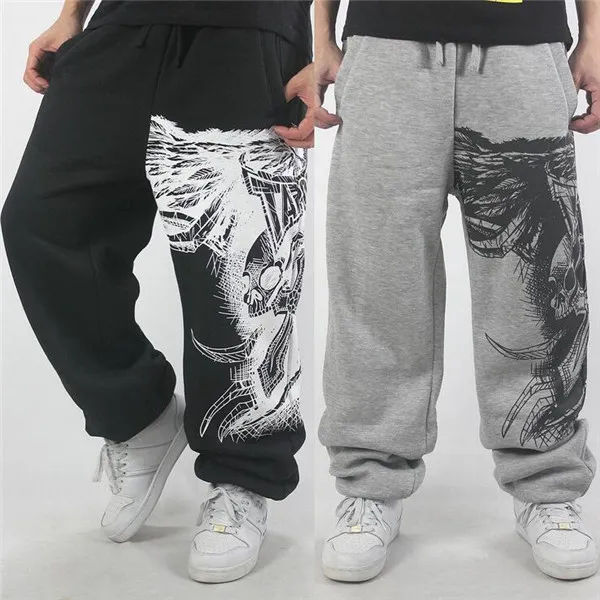 2016 crânio skate hip-hop calças de movimento dos homens calças de algodão calças jogger calças soltas de hip-hop para o homem a ordem da mistura