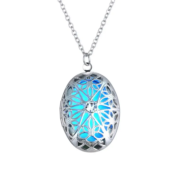 Statement Necklace Glow necklace glow in the dark after UV absorption necklace noctilucent necklace friendship love gifts Pendants Necklaces