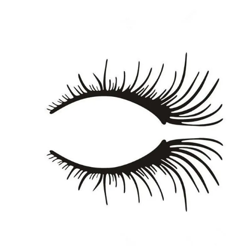 Hurtownie Reflektor Samochodowy Naklejka Czarowne Naklejki Car Body Black False Eyelashes Car Eye Lash Naklejki ATP240