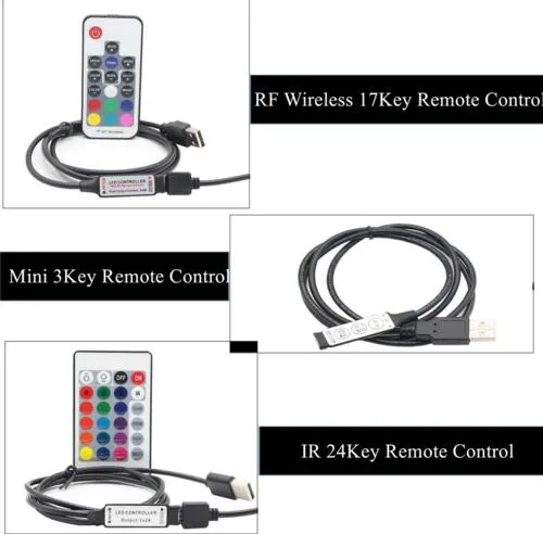 DIY 5050 RGB LED Streifen wasserdicht DC 5V USB-LED-Streifen flexibles Klebeband 1M 2M 3M 4M 5M hinzufügen Fern Für TV Hintergrund