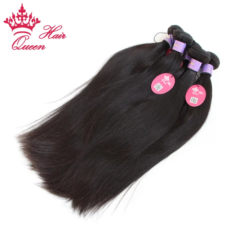 Queen Hair Products Mix Length Virgin Malaysian Hair Straight Human Hair Weaves DHL Fast shipping