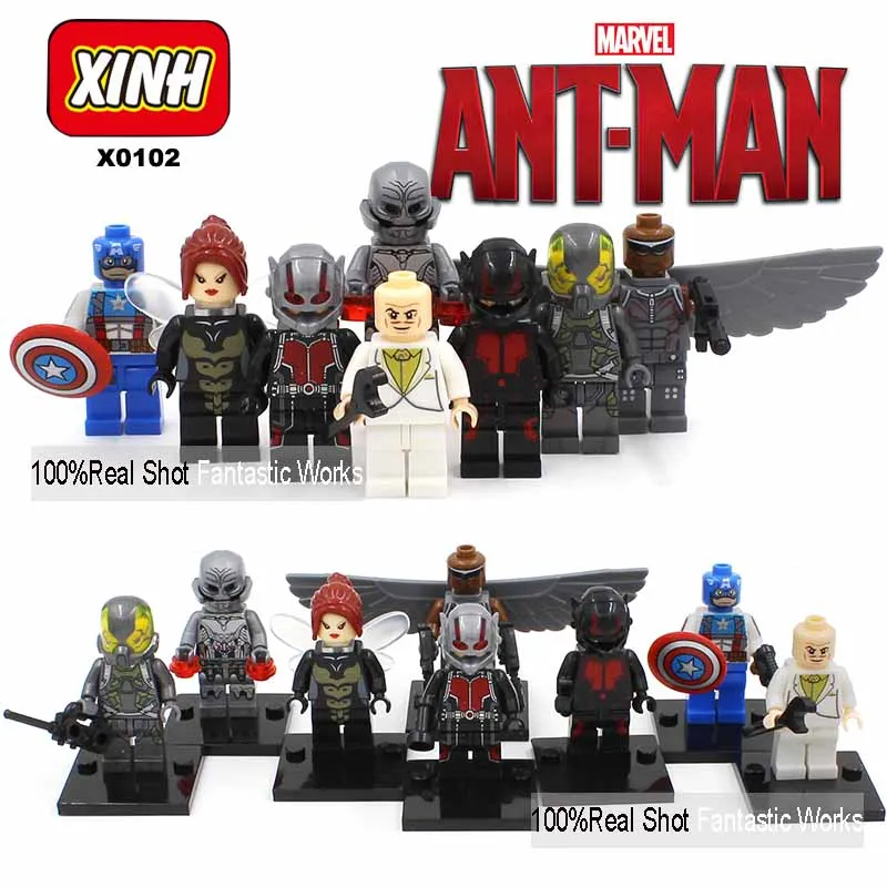 Wholesale Ant Man X0102 Ant Man Minifigures Building Blocks Wasp Yellow