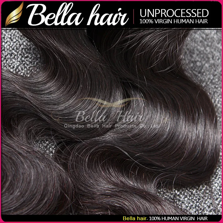 BellaHair® Unprocessed 8A Brazilian Bundles Virgin Hair Extensions Human HairWeave Natural Color Body Liso Loose Wave Curly