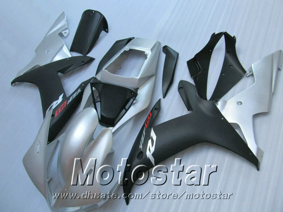 طقم قوالب حقن ABS الكامل لياماها R1 2002 2003 fairings silver silver matte 02 03 yzf r1 LQ12