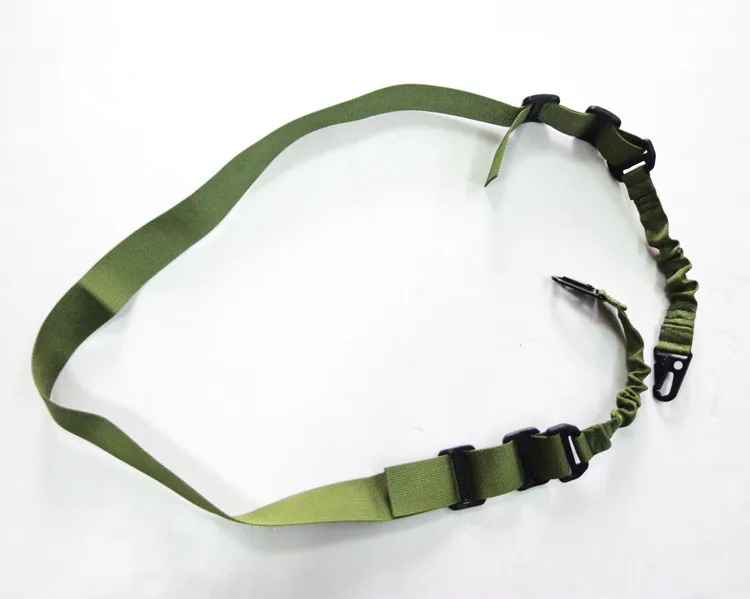 Tactical 2 Zwei-Punkt-Gewehrgurt Verstellbarer Bungee Tactical Airsoft Gun Strap System Paintball Gun Sling für Airsoft Jagd