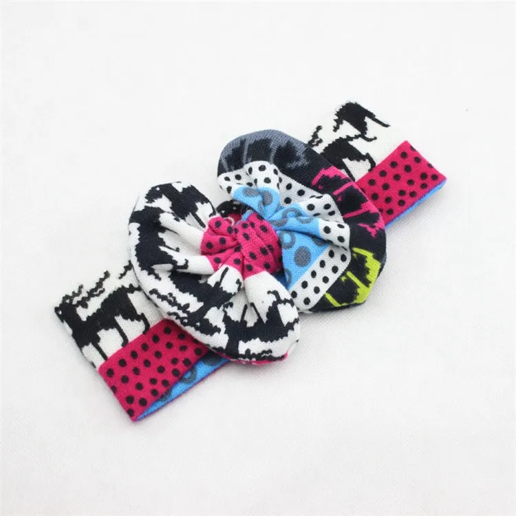 Girl Hair Accessories Women Baby Rabbit Ears Headbands knot Headwrap Newborn Cotton Fabric Floral Head Wrap Toddler Elastic Hairband FD6557