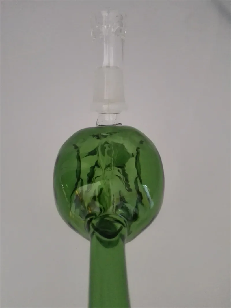 Grönskelett Toushui Pipes Gröna glas Bong Glasrör Glas Bongs Tillverkare, Partihandel Glas Hookah