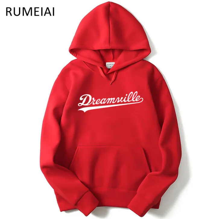 男性 Dreamville J. COLE スウェット秋春フード付きパーカーヒップホップカジュアルプルオーバートップス服