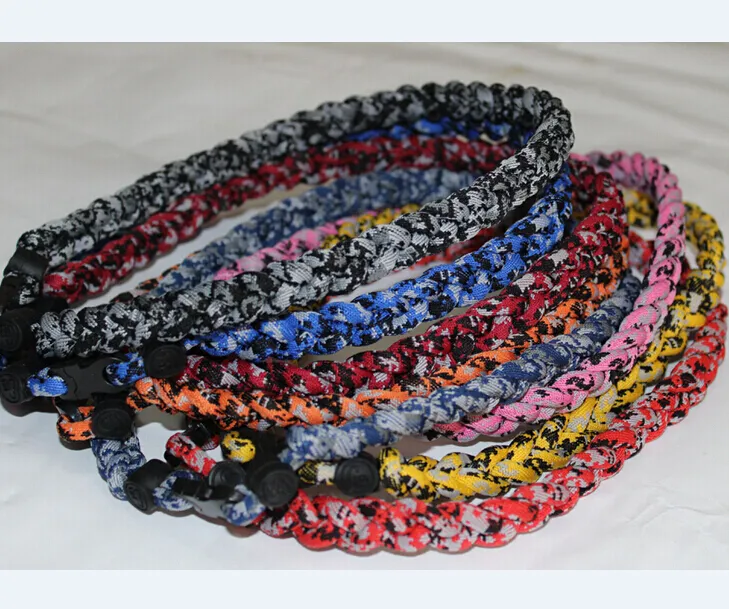 Collier Baseball Cebuy Torsade 3 Brins Titane Noir/blanc/bleu - Taille Unique
