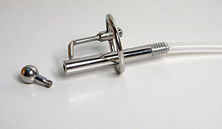 尿道サウンドおもちゃ切成計プラグ取り外し可能な二重関数ステンレス鋼スナップリング男性サウンド拡張器1892675