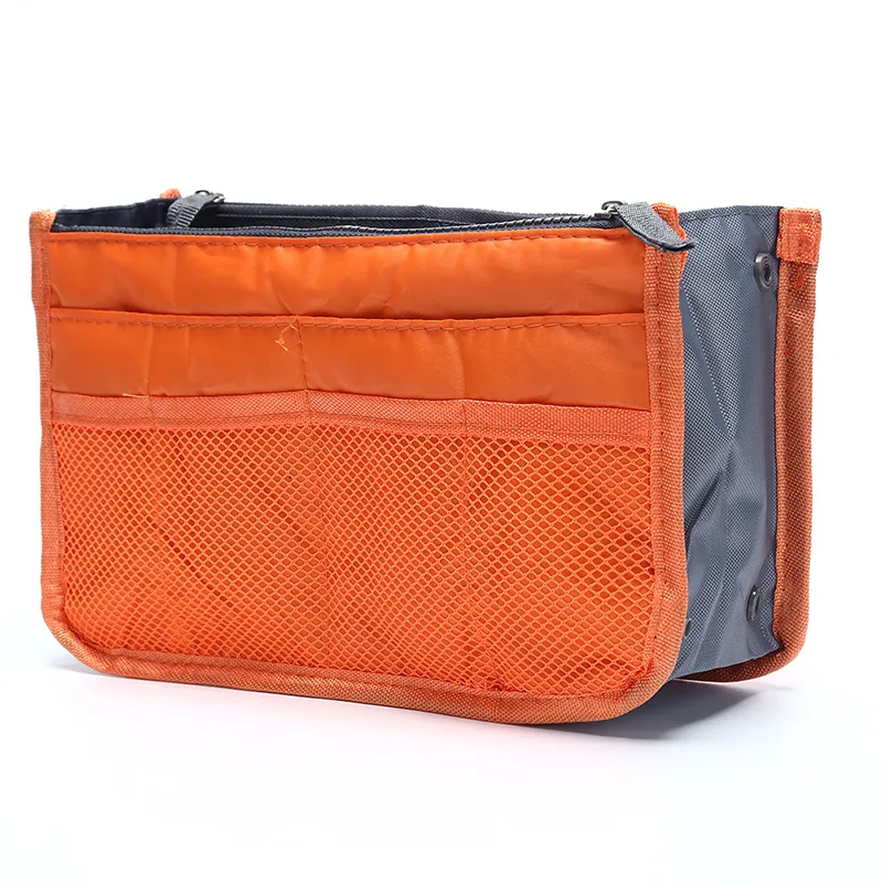 Portable Double Zipper Bag Insert doublure sac à main Organisateur Sac à main Femmes Voyage Bourse Sac à main dans le sac Organisateur