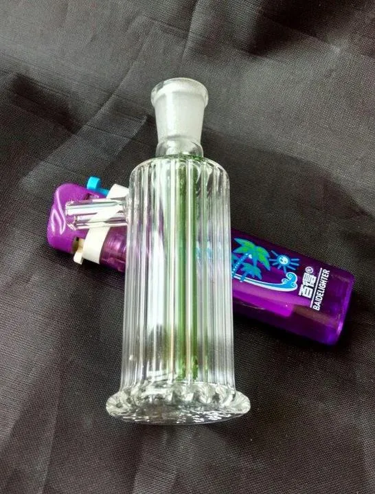 Gratis frakt grossister Nya polygonala kant mini glas vattenpipa / glas bong, hög 8 cm, färg slumpmässig leverans