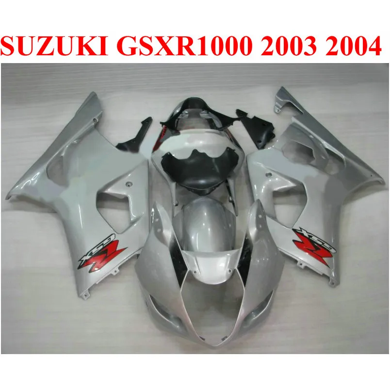 100% Fit For Suzuki 2003 2004 GSXR 1000 FUNLING KIT K3 K4 GSXR1000 03 04 Zilver Zwarte Backings Set JD48