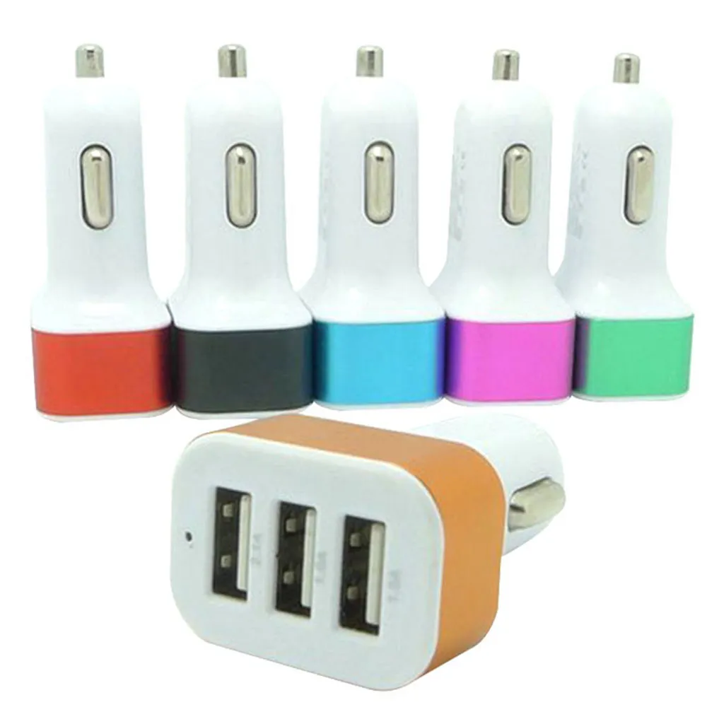 En gros 200 pcs/lot Universel 4.1A 12 V 3 Port USB Voyage Chargeur De Voiture Adaptateur Pour iPhone 5 S 6 Samsung S4 S5 Note 4 Smart Mobile Phone