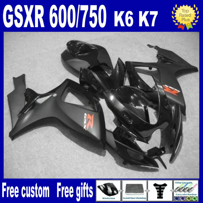 100% SUZUKI GSXR 600 750 K6 2006 2007 Için Fit Enjeksiyon Kalıplama Kiti, 2007 GSXR600 GSXR750 06 07 R600 R750 Satış Sonrası Yüzlerce Kiti