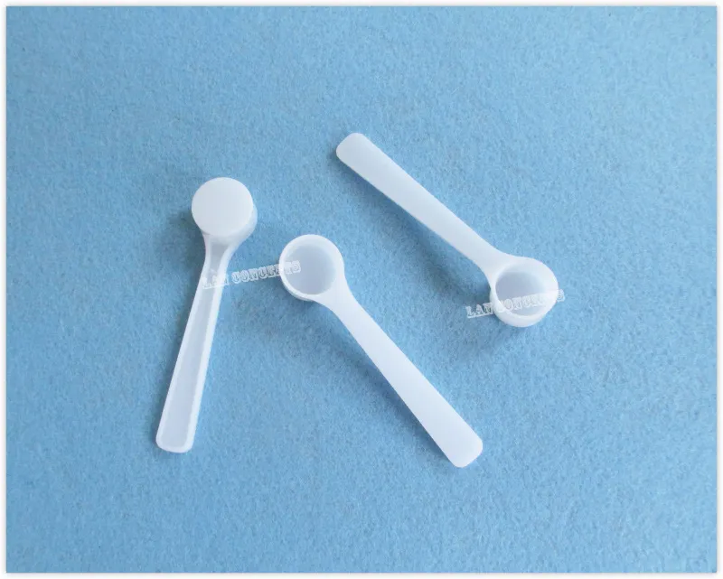 Free shipping 0.5g gram 1ML Plastic Scoop PP Spoon Measuring Tool for Liquid medical milk powder - 200pcs/lot OP1002