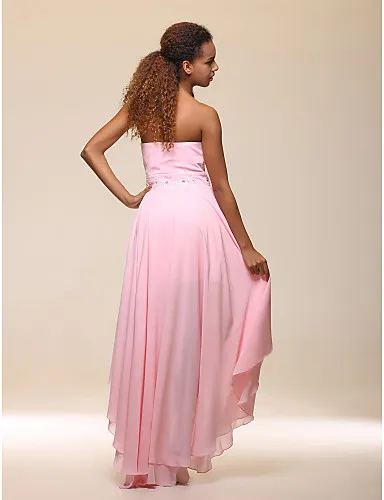 Asymmetrical High Low Sweetheart Chiffon Prom Dresses Cheap Cocktail Dress Tiered A Line 2019 Evening Party Gowns1507640