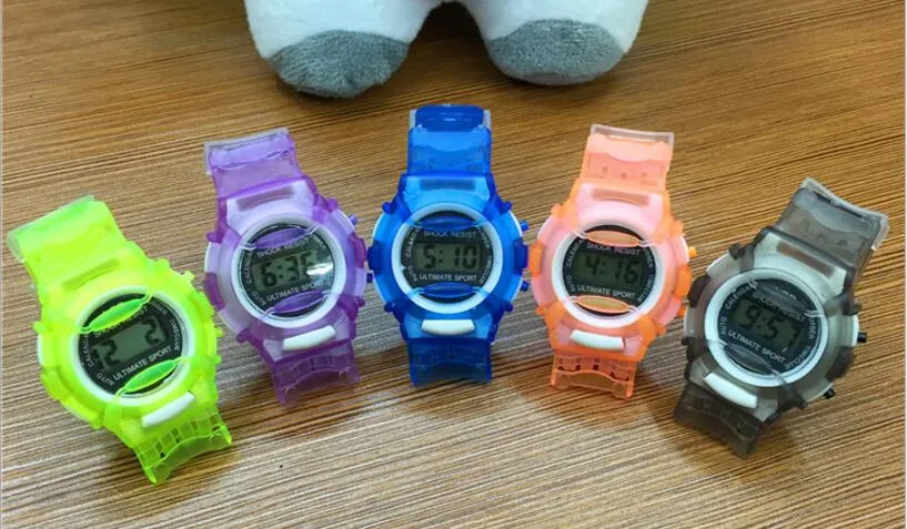 Silicone Watch Sport Kids Watches Boys Girls Time Clock Electronic Digital LCD Digital-Watch Gift